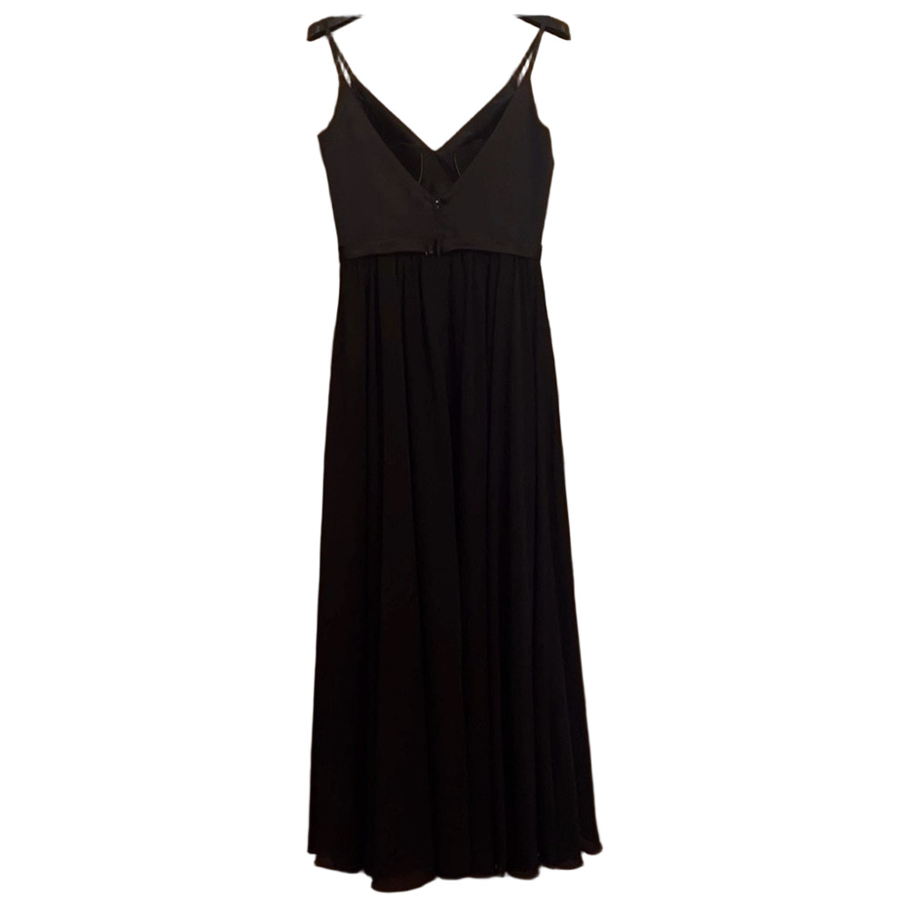 allure bridal floor length black bridesmaid sleeveless dress